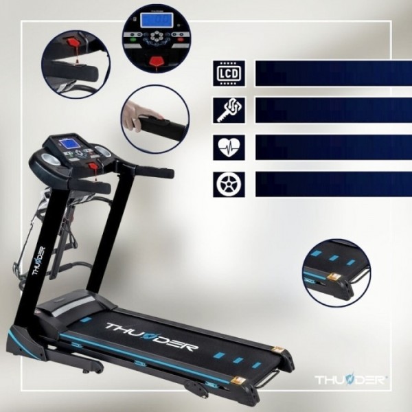 Bėgimo takelis Thunder ICON-D-Black Vibro LCD