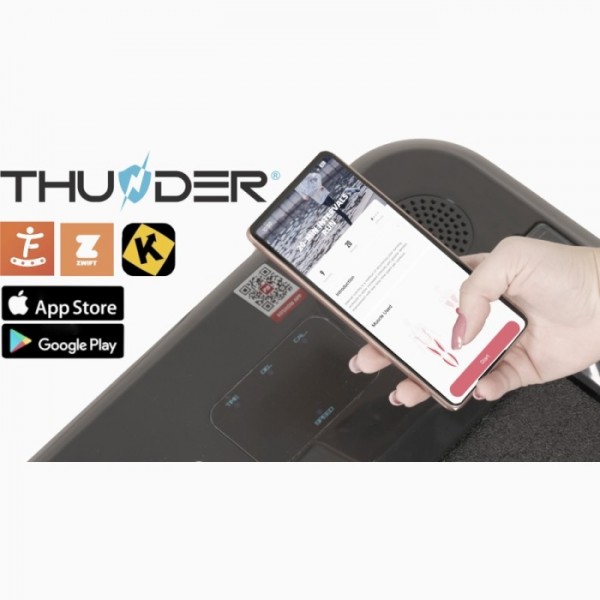 Kompaktiškas sulankstomas bėgimo / ėjimo takelis Thunder RunPad RACE-Black LCD