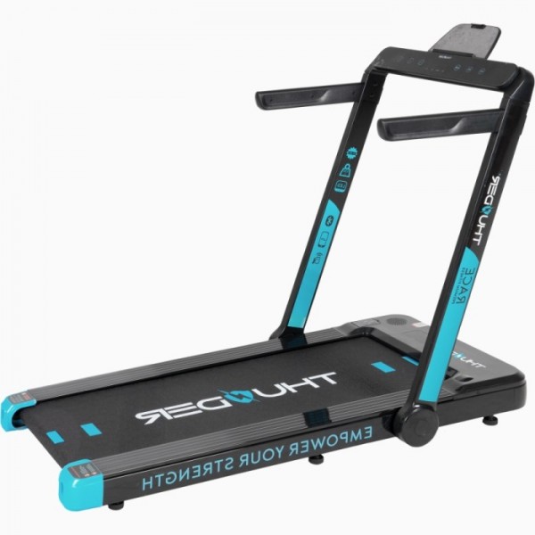 Kompaktiškas sulankstomas bėgimo / ėjimo takelis Thunder RunPad RACE-Black LCD