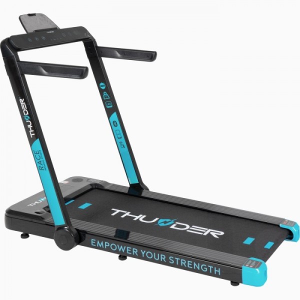 Kompaktiškas sulankstomas bėgimo / ėjimo takelis Thunder RunPad RACE-Black LCD