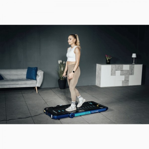 Kompaktiškas sulankstomas bėgimo / ėjimo takelis Thunder RunPad RACE-Blue LCD