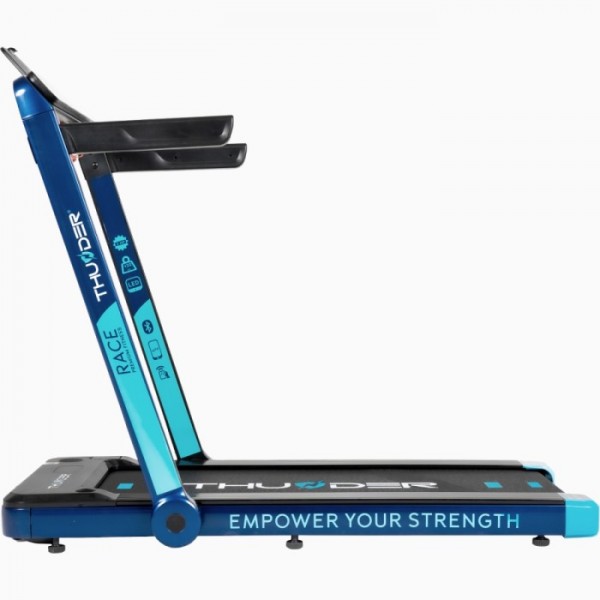 Kompaktiškas sulankstomas bėgimo / ėjimo takelis Thunder RunPad RACE-Blue LCD