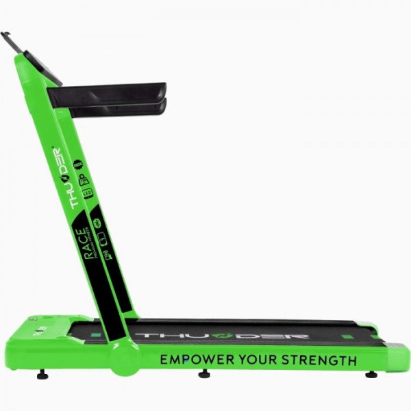 Kompaktiškas sulankstomas bėgimo / ėjimo takelis Thunder RunPad RACE-Green LCD