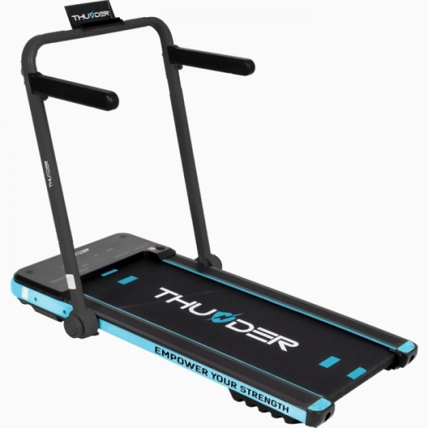 Kompaktiškas sulankstomas bėgimo / ėjimo takelis Thunder RunPad IMPACT-Blue LCD