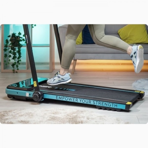 Kompaktiškas sulankstomas bėgimo / ėjimo takelis Thunder RunPad IMPACT-Blue LCD
