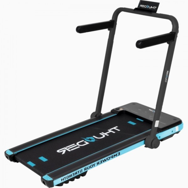 Kompaktiškas sulankstomas bėgimo / ėjimo takelis Thunder RunPad IMPACT-Blue LCD