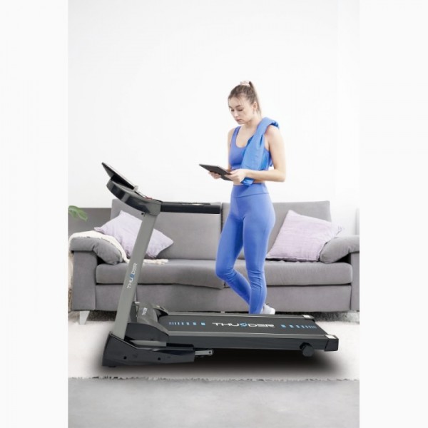 Sulankstomas bėgimo / ėjimo takelis Thunder Treadmill NETO-Black LCD