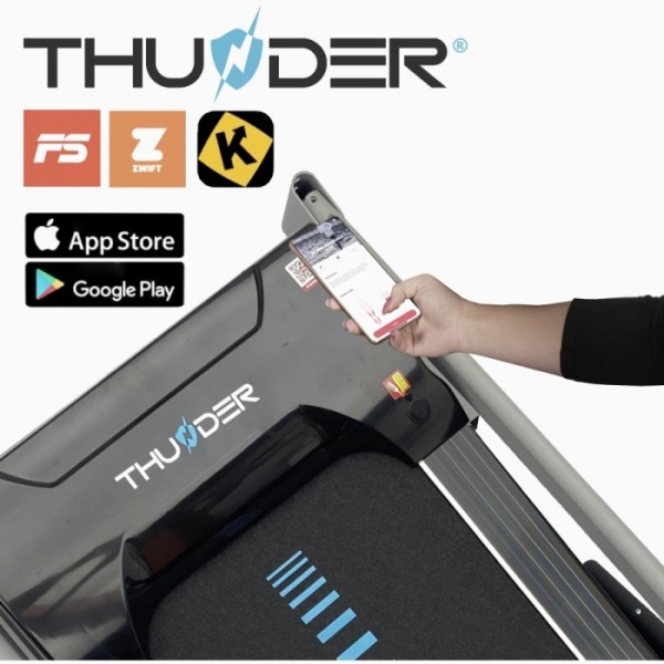 Sulankstomas bėgimo / ėjimo takelis Thunder Treadmill NETO-Black LCD