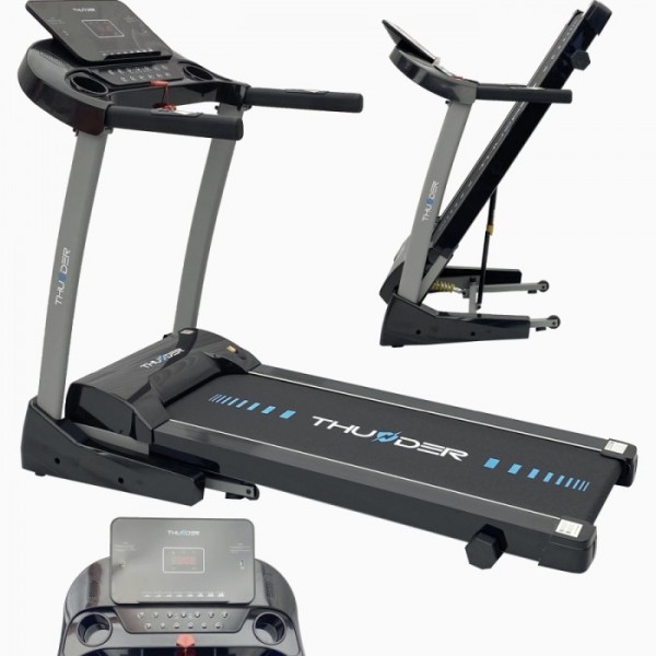 Sulankstomas bėgimo / ėjimo takelis Thunder Treadmill NETO-Black LCD