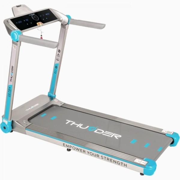 Kompaktiškas sulankstomas bėgimo / ėjimo takelis Thunder RunPad ULTRA-Silver LED