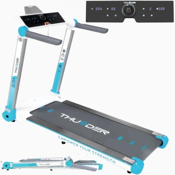 Kompaktiškas sulankstomas bėgimo / ėjimo takelis Thunder RunPad ULTRA-White LED