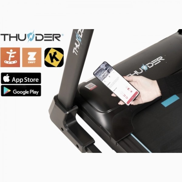 Sulankstomas bėgimo / ėjimo takelis Thunder Treadmill RAPID-Black LCD