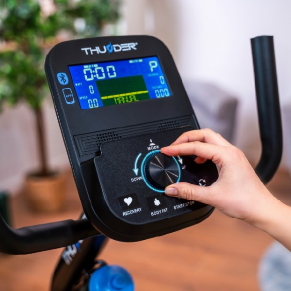 Horizontalus dviratis treniruoklis - ergometras Thunder Opal-Ergometer LCD