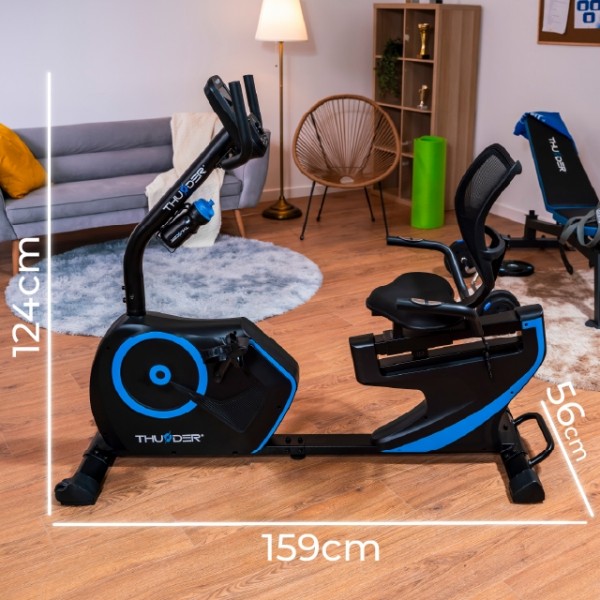 Horizontalus dviratis treniruoklis - ergometras Thunder Opal-Ergometer LCD