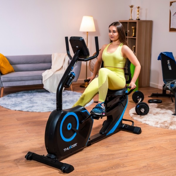 Horizontalus dviratis treniruoklis - ergometras Thunder Opal-Ergometer LCD