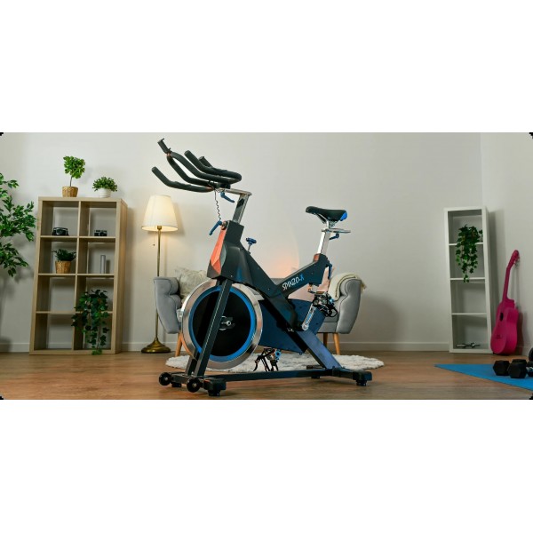 Spiningo dviratis treniruoklis su rankiniu (mechaniniu) valdymu Thunder Spinner SPINZO-X LCD