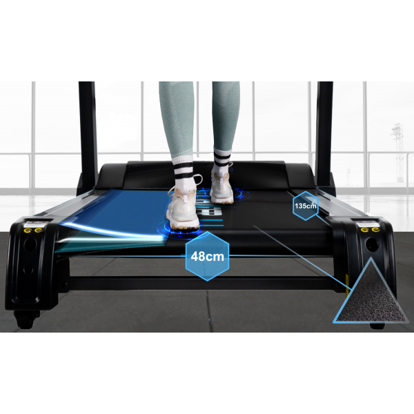 Sulankstomas bėgimo / ėjimo takelis Thunder Treadmill Core-S-BLACK LCD
