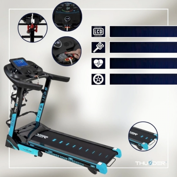 Bėgimo takelis Thunder REACT-DS-Black Vibro TFT