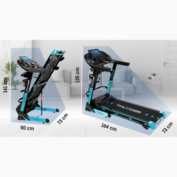 Bėgimo takelis Thunder REACT-DS-Black Vibro TFT