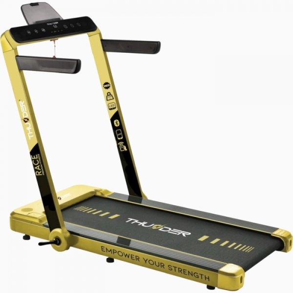 Kompaktiškas sulankstomas bėgimo / ėjimo takelis Thunder RunPad RACE-Gold LCD
