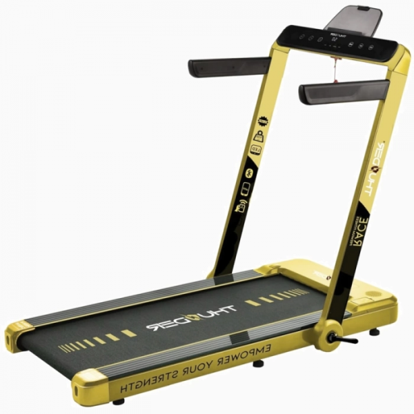 Kompaktiškas sulankstomas bėgimo / ėjimo takelis Thunder RunPad RACE-Gold LCD