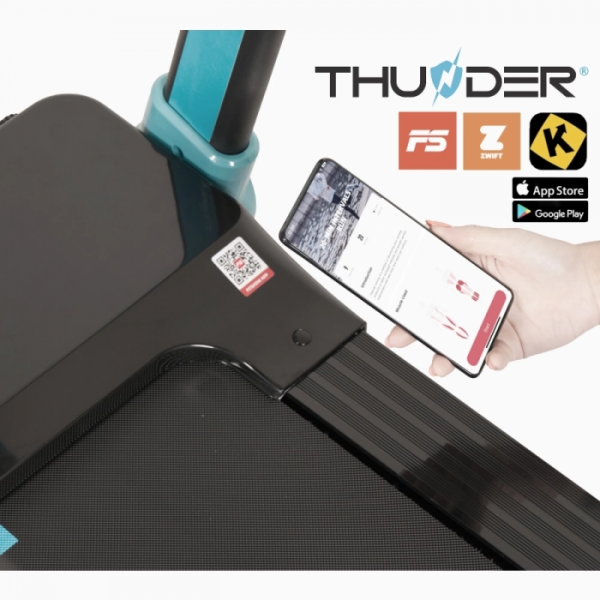 Kompaktiškas sulankstomas bėgimo / ėjimo takelis Thunder RunPad ULTRA-Black LED Kompaktiškas sulankstomas bėgimo / ėjimo takelis Thunder RunPad ULTRA-Black LED