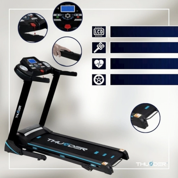 Bėgimo takelis Thunder Treadmill ICON-Black LCD