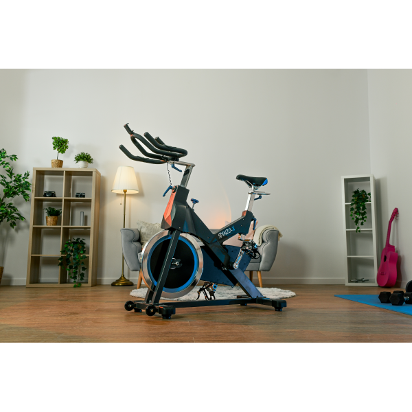 Spiningo dviratis treniruoklis su rankiniu (mechaniniu) valdymu Thunder Spinner SPINZO-X LCD