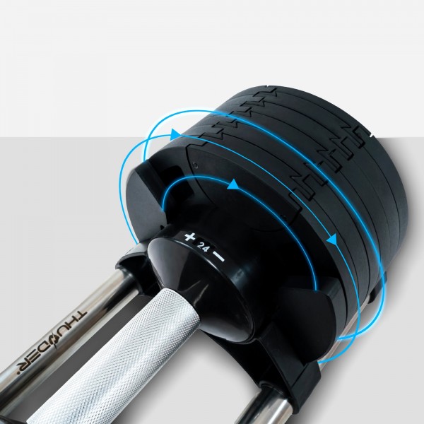 Reguliuojami hanteliai THUNDER 2x 2-24 kg (2 pcs)