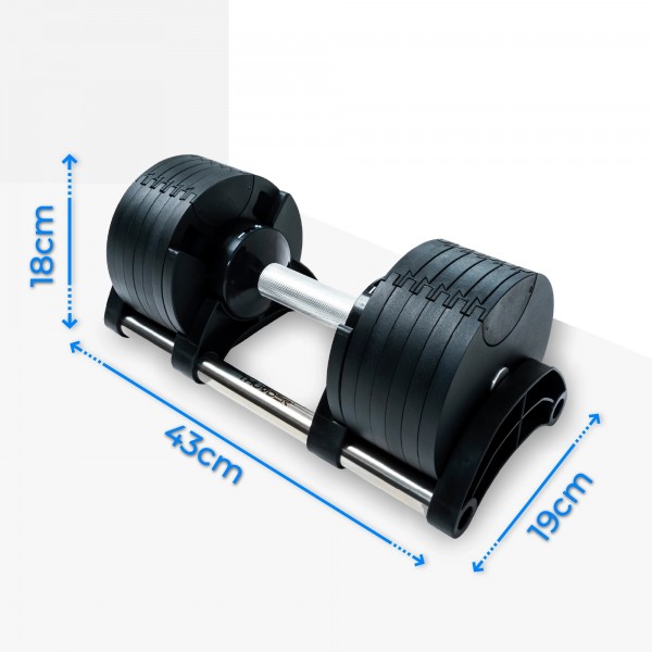 Reguliuojami hanteliai THUNDER 2x 2-24 kg (2 pcs)