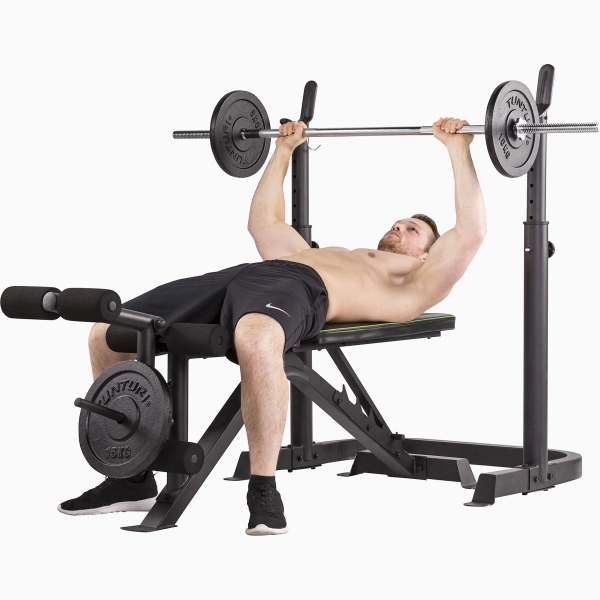 Štangos suoliukas su stovais Tunturi Bench WB50 Štangos suoliukas su stovais Tunturi Bench WB50