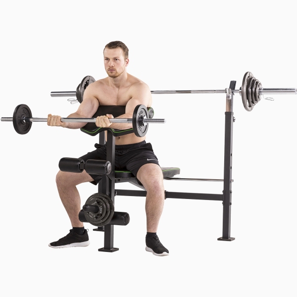 Štangos suoliukas su stovais Tunturi Bench WB60 Štangos suoliukas su stovais Tunturi Bench WB60