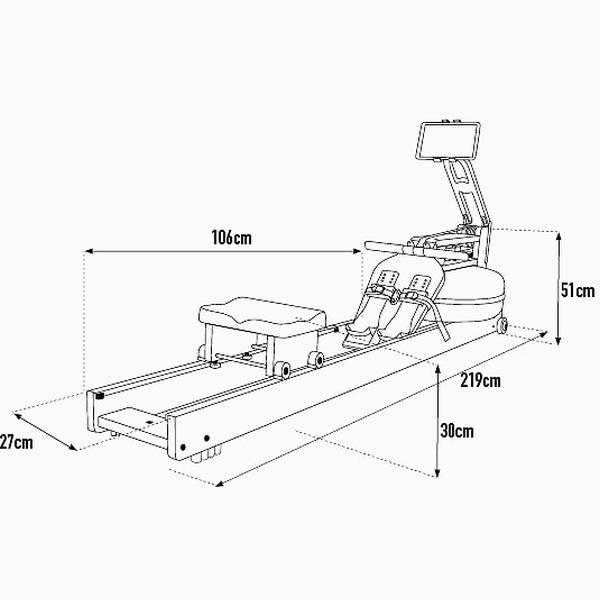 Irklavimo treniruoklis WaterRower Oak Ergometer LCD PRO